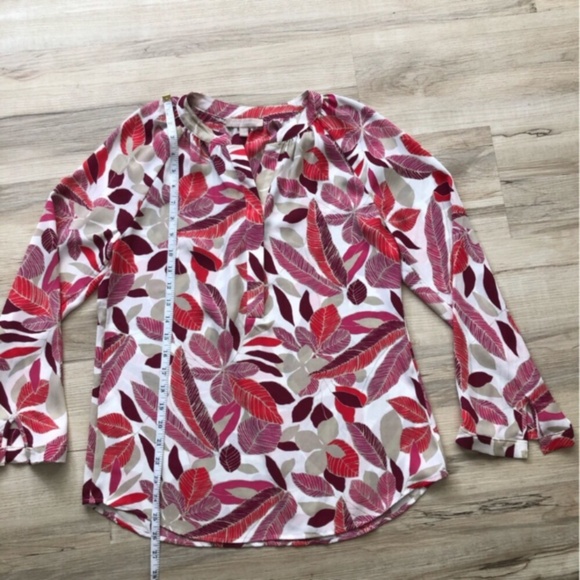 Banana Republic Multicolor Leaf Print Blouse - Picture 5 of 9